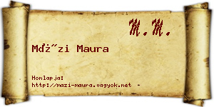 Mázi Maura névjegykártya